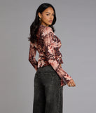 Falling Petals Floral Crop Top