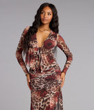 Untamed Bloom Tie-Front Crop Top
