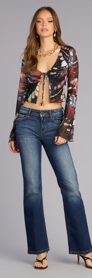 Flutter Feels Butterfly Crop Top