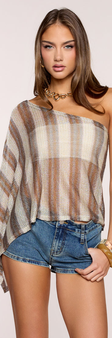 Warm Breeze One Shoulder Poncho