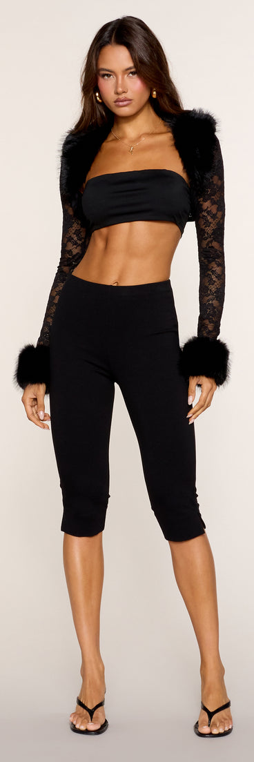 Lace Affair Removable Faux Fur Bolero