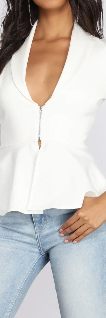 Professional In Peplum Blazer