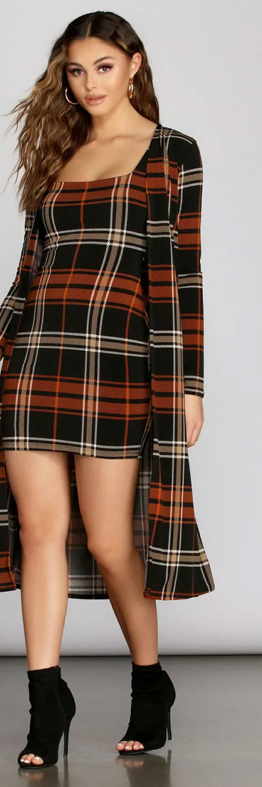 Precious In Plaid Duster