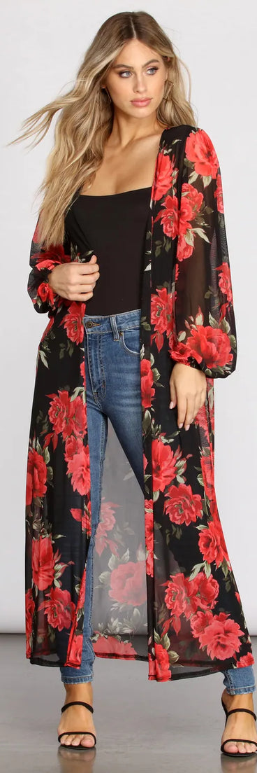 Blooming With Beauty Floral Duster