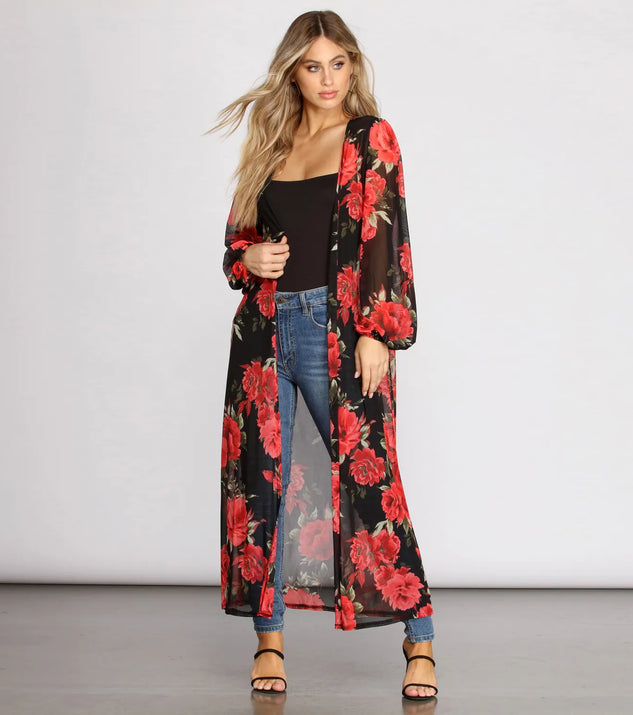 Blooming With Beauty Floral Duster