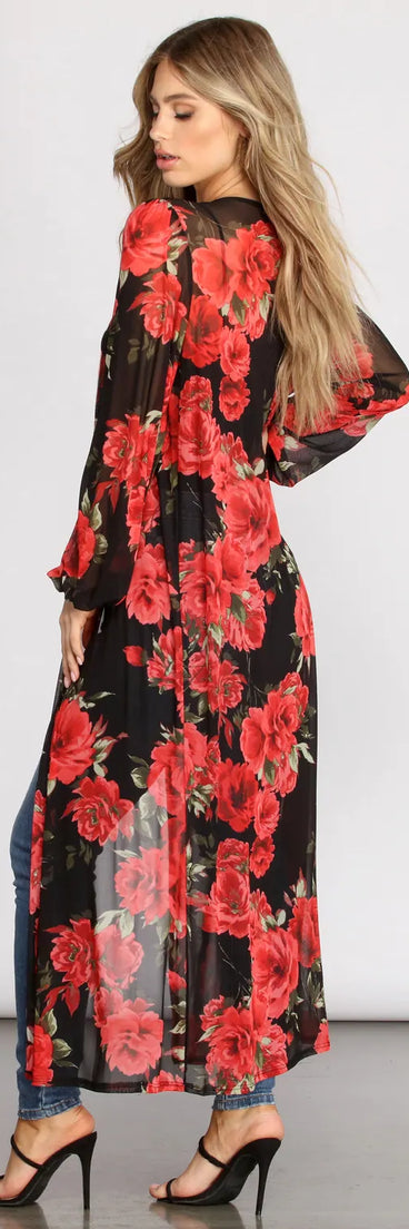 Blooming With Beauty Floral Duster