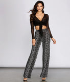 You'll Mesh Me Tie Front Top