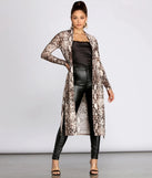 Slay All Day In Snake Print Duster