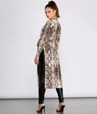 Slay All Day In Snake Print Duster