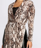 Slay All Day In Snake Print Duster