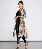 Slay All Day In Snake Print Duster