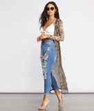 Snake Long Sleeve Mesh Duster