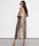 Snake Long Sleeve Mesh Duster