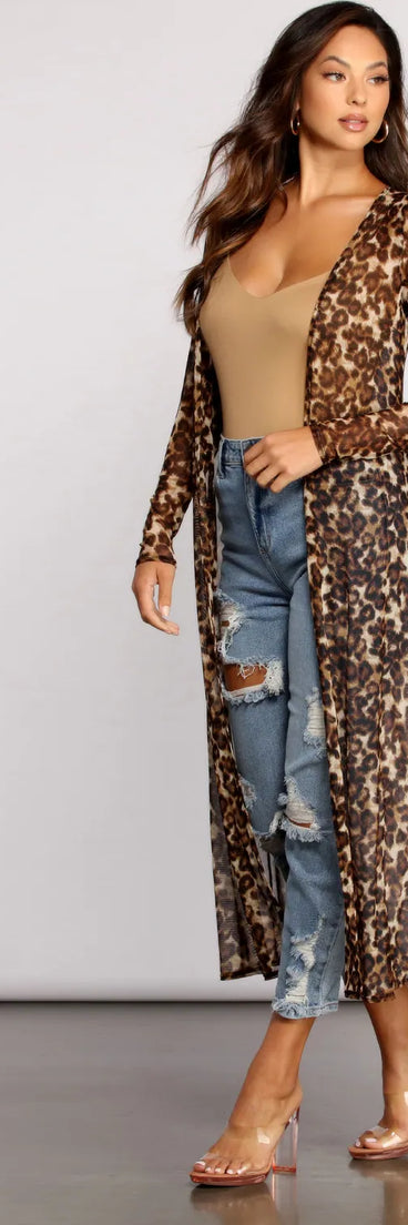 Fierce Instincts Mesh Long Duster