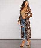 Fierce Instincts Mesh Long Duster