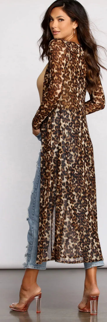 Fierce Instincts Mesh Long Duster