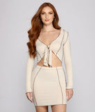 Caught On-Trend Tie-Front Crop Top