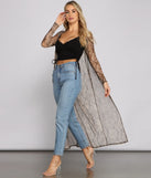 Stylish Moment Snake Mesh Duster