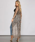 Stylish Moment Snake Mesh Duster