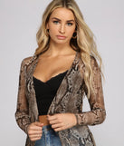 Stylish Moment Snake Mesh Duster
