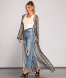 Make It Fierce Sheer Snake Print Duster