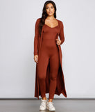 Classically Chic Brushed Knit Duster