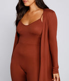 Classically Chic Brushed Knit Duster