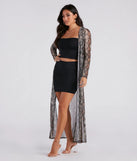 Sultry Slither Mesh Snake Print Duster