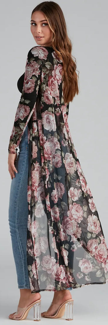 Sweet Intentions Floral Printed Duster