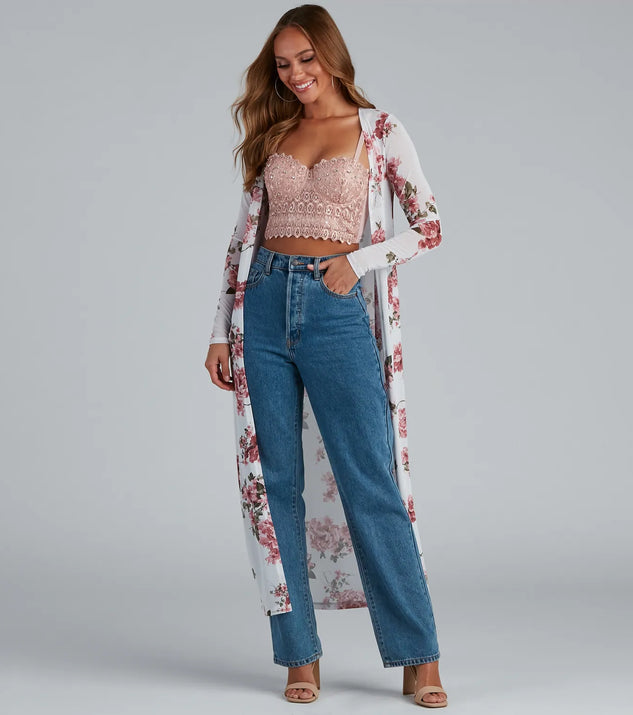 Floral Frolic Mesh Duster