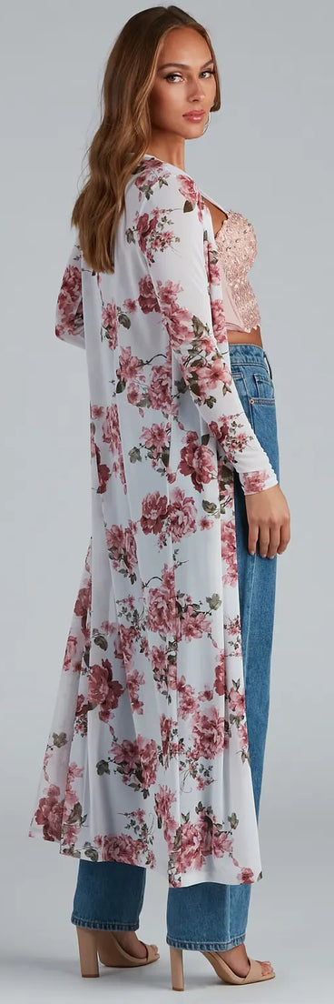Floral Frolic Mesh Duster
