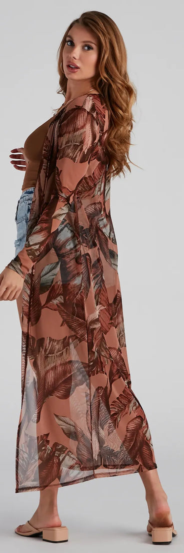 Bring The Heat Tropical Mesh Duster