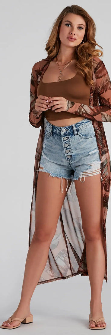 Bring The Heat Tropical Mesh Duster