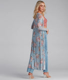 Spring Floral Long Sleeve Duster
