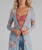Spring Floral Long Sleeve Duster