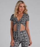 Boho Bae Tie-Front Crop Top