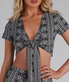 Boho Bae Tie-Front Crop Top