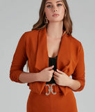 House Of Glam Ruched Blazer