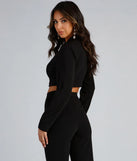 Major Boss Babe Cropped Crepe Blazer