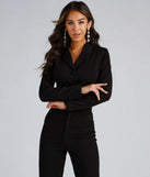 Major Boss Babe Cropped Crepe Blazer
