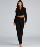 Major Boss Babe Cropped Crepe Blazer