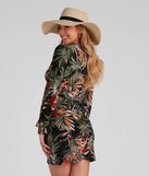 Island Tides Tropical Tie-Front Top