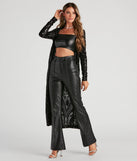 Dazzling Affair Sequin Mesh Duster