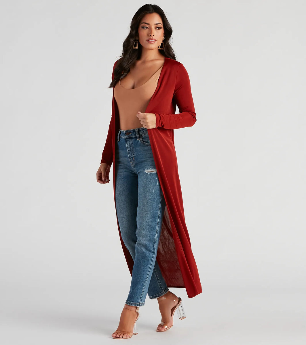 Cozy Fall Vibes Knit Duster & Windsor
