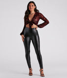 Floral Summit Tie-Front Crop Top