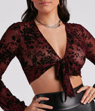 Floral Summit Tie-Front Crop Top