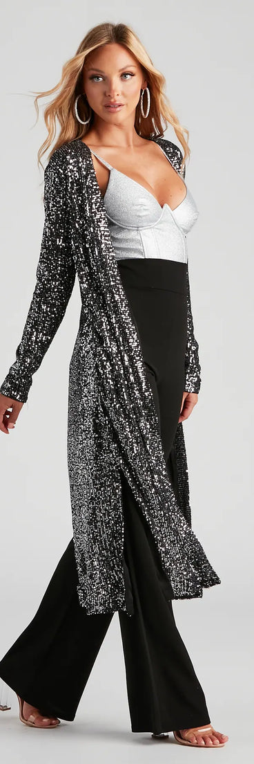 All The More Glitz Sequin Duster