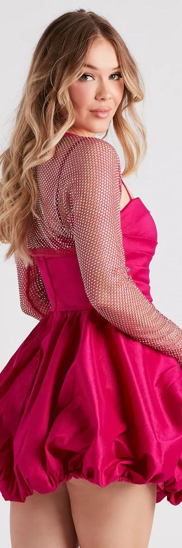 Radiate Glamour Rhinestone Mesh Bolero