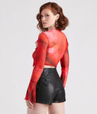 Summer Vibes Ruffled Tie-Front Top