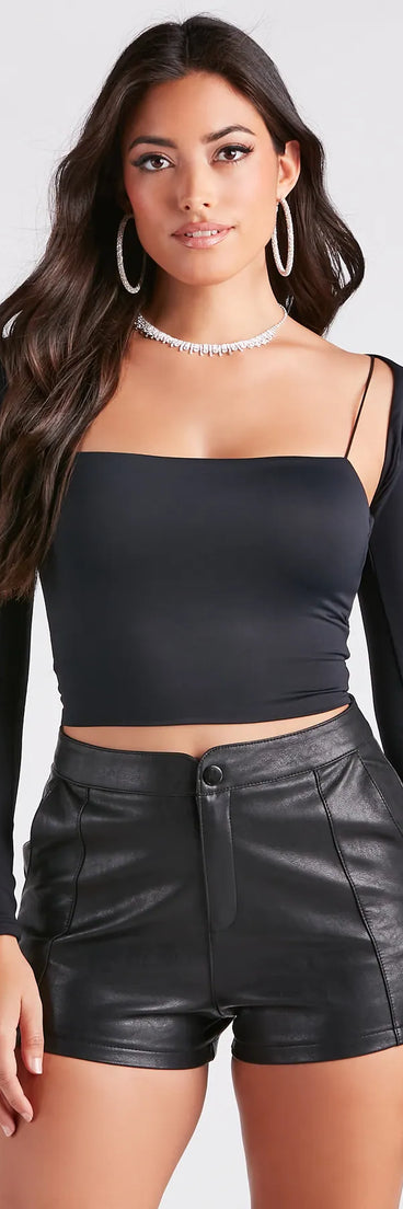 Smooth Silhouette Long Sleeve Bolero